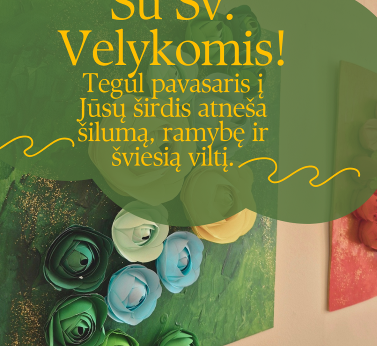 Šiaulių miesto savivaldybes socialinių paslaugų centras sveikina su Šv. Velykomis!