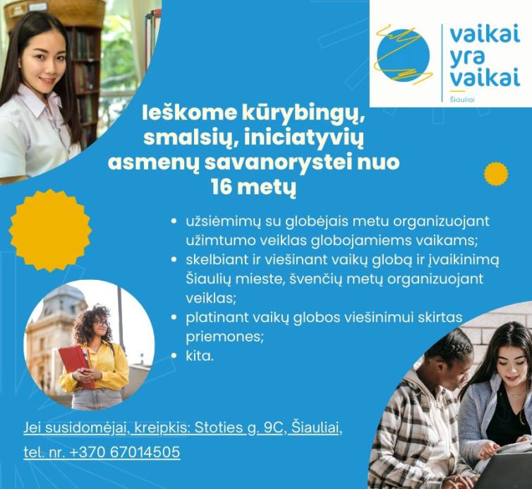 Tapk savanoriu!!! Mes Tavęs laukiame!