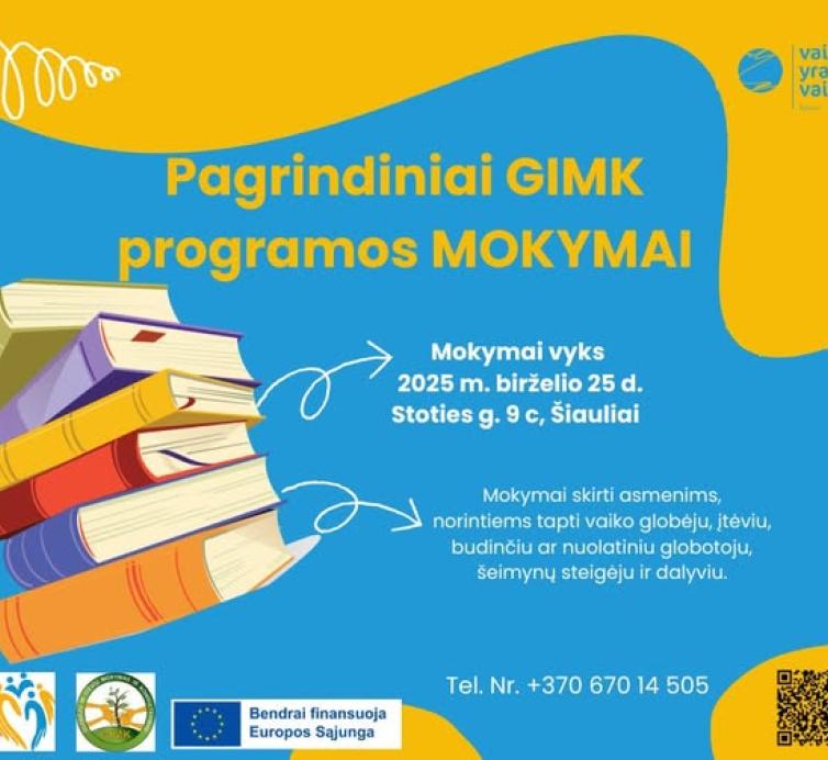 Prasidės mokymai būsimiems globėjams, įtėviams, budintiems ir nuolatiniams globotojams, šeimynų steigėjams ir dalyviams