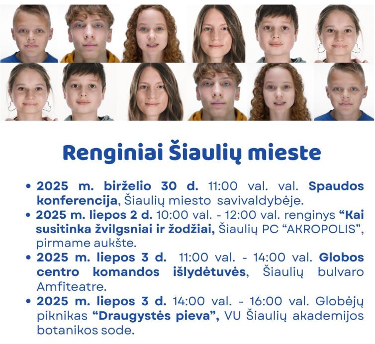 Globos savaitės renginiai Šiauliuose