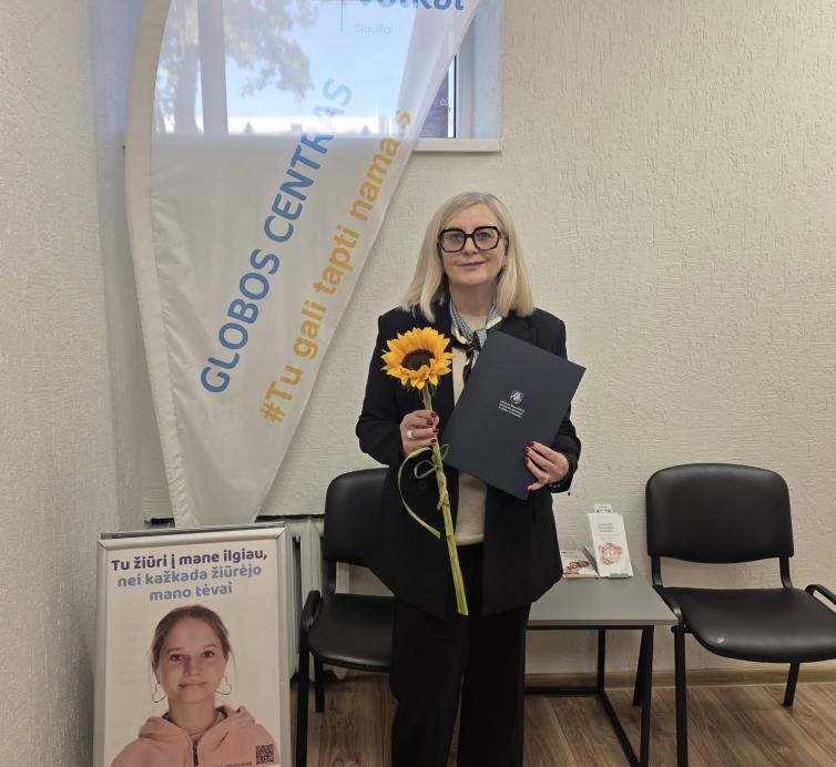 Mūsų komandos narė pagerbta už nuoširdų darbą