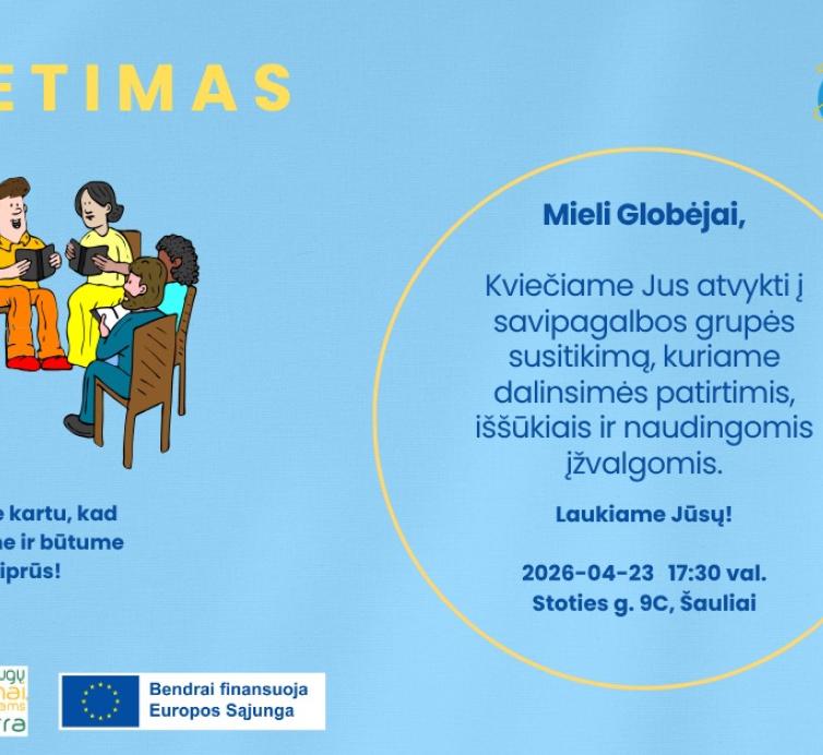 Savipagalbos grupės susitikimas!