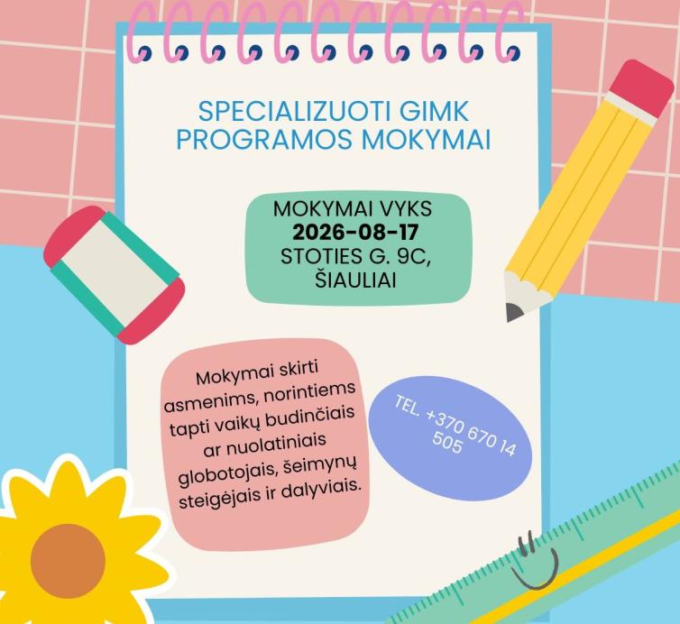 Specializuoti GIMK programos mokymai
