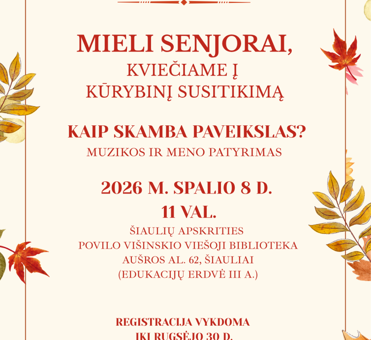Kviečiame į kūrybinį muzikos ir meno susitikimą „Kaip skamba paveikslas"?