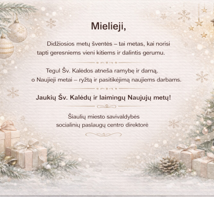 Su artėjančiomis šventėmis!